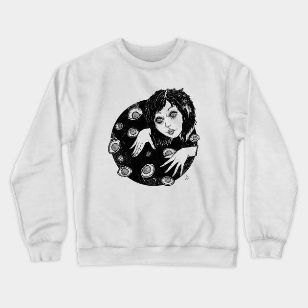 Mesmerism (black print) Crewneck Sweatshirt by Bloody Savage